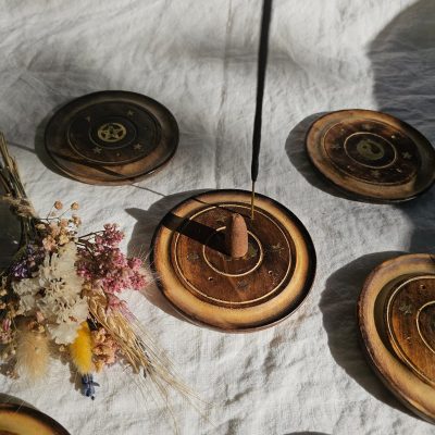 Disque en Bois de Manguier de 10 cm (pour cônes et encens)