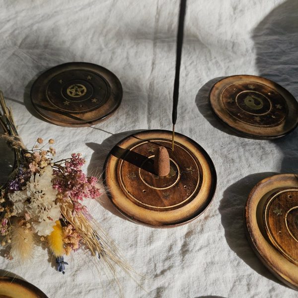 Disque en Bois de Manguier de 10 cm (pour cônes et encens)