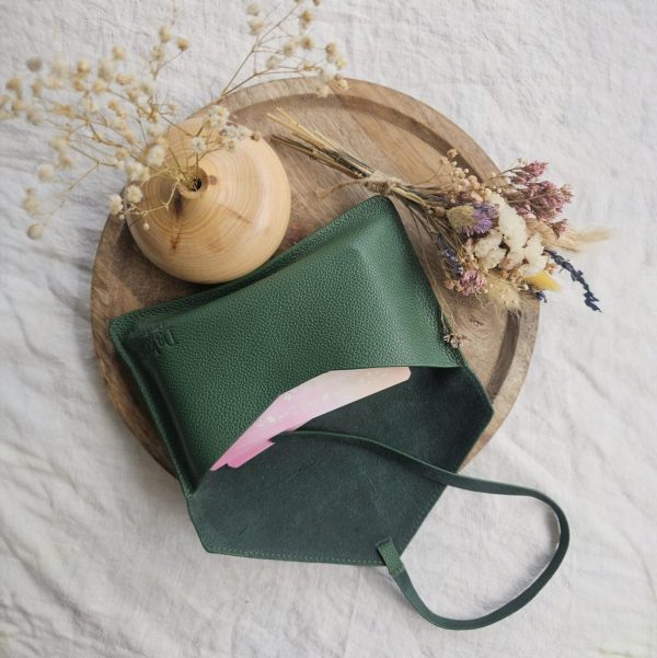 Pochette verte pour oracles ou tarot – Image 3