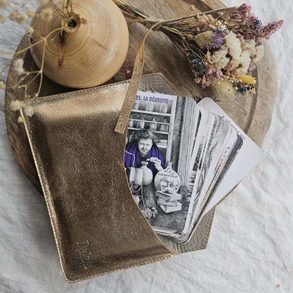 Pochette dorée pour oracles ou tarot – Image 2