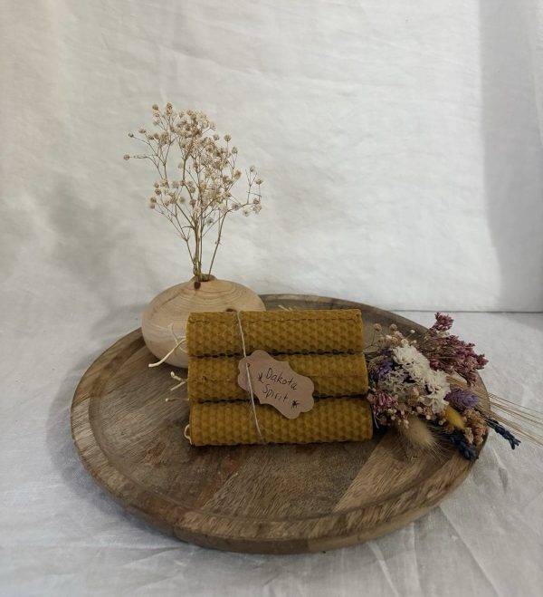 Bougie miel 10 cm x 2 cm Lot de 6