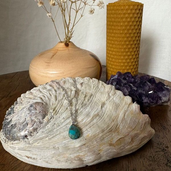 Collier en Argent 925 avec Goutte Turquoise