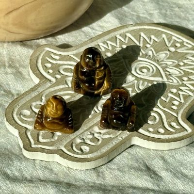 Mini Bouddhas en oeil de tigre