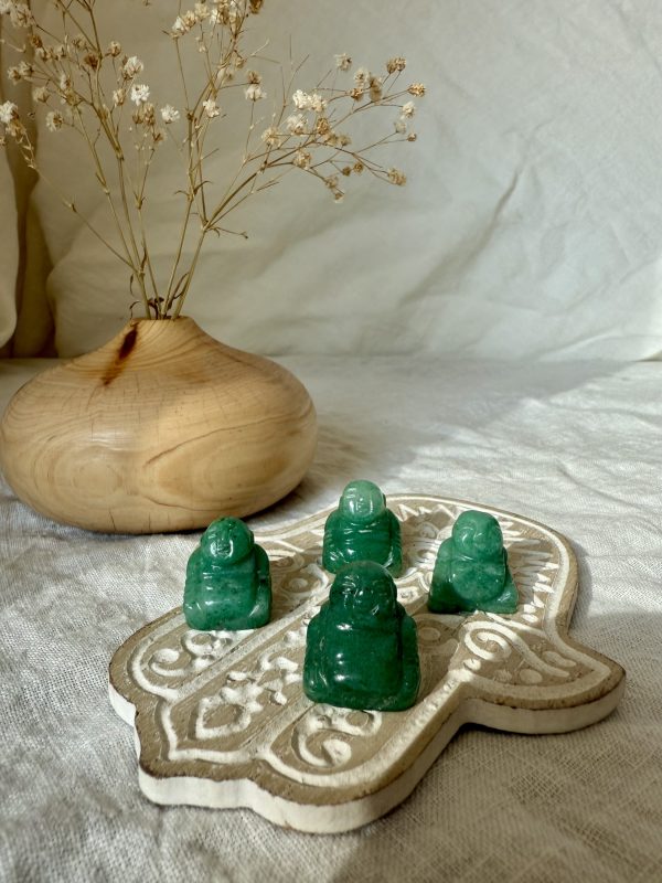 Mini Bouddhas en Aventurine Verte