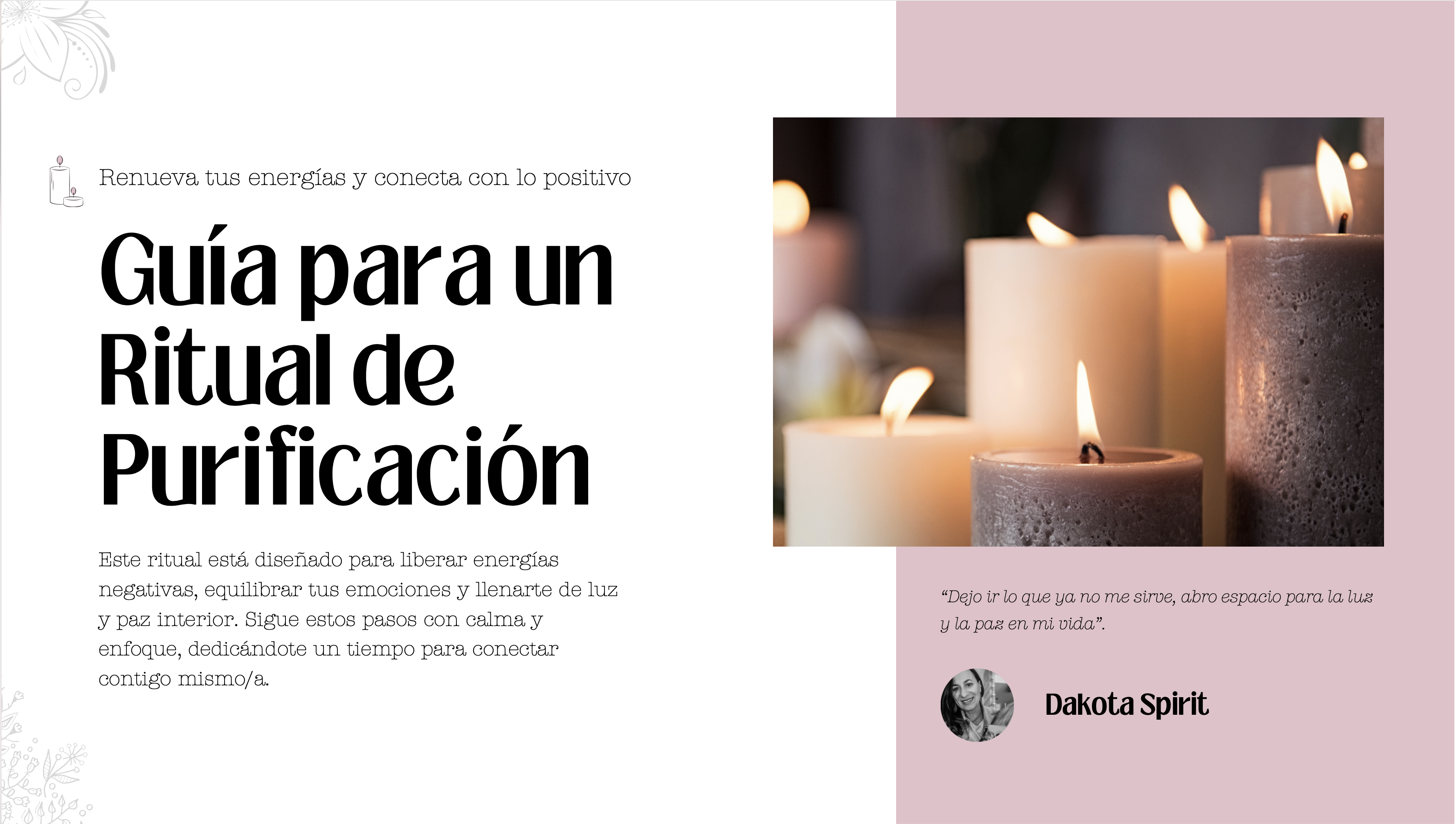Guia para un<br />
Ritual de<br />
Purificacion