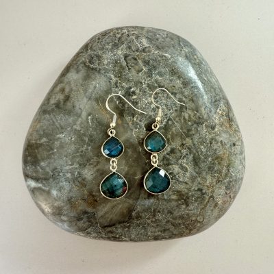 Boucles d'oreilles avec labradorites
