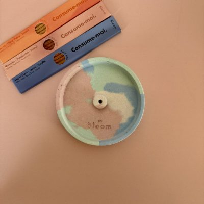 Porte-encens Bloom - Marbré multicolore