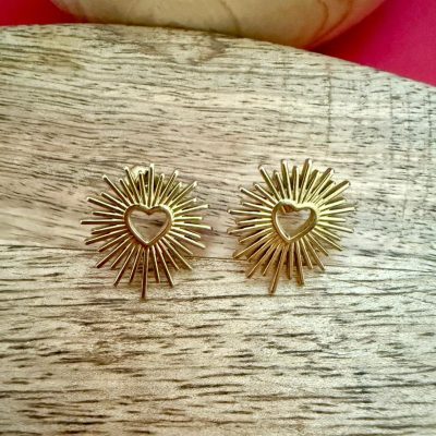 Boucles d'oreilles en forme de coeur