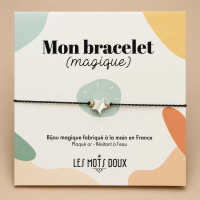 Bracelet étoile (magique) marron ~ LES MOTS DOUX
