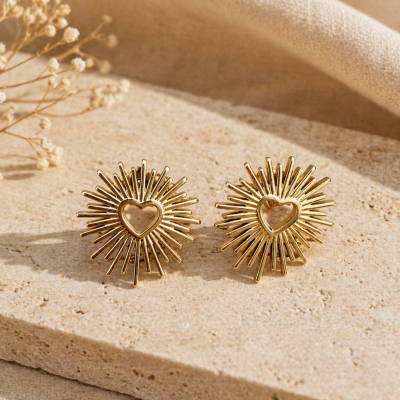 Boucles d'oreilles en forme de coeur