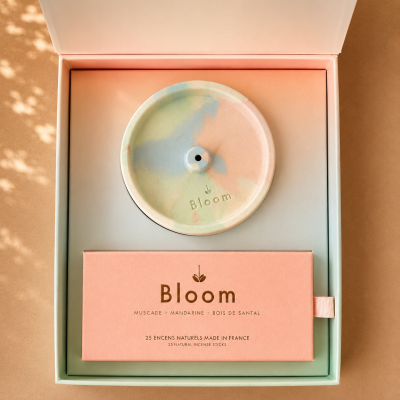 Coffret Encens Bloom – Muscade, Mandarine & Bois de Santal avec Porte-Encens Céramique
Bubble Shell