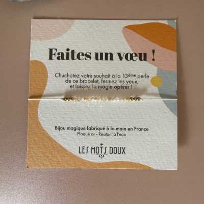 Faire un bracelet de vœu - champagne. LES MOTS DOUX