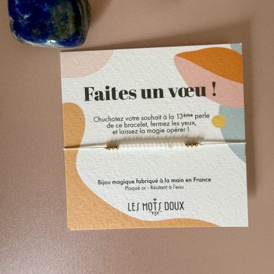 Faire un bracelet de vœu - blanc. LES MOTS DOUX