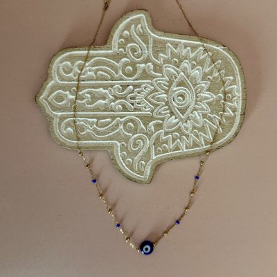 Collier oeil bleu