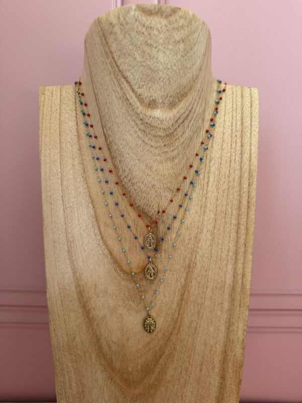 Collier Vierge Marie Turquoise