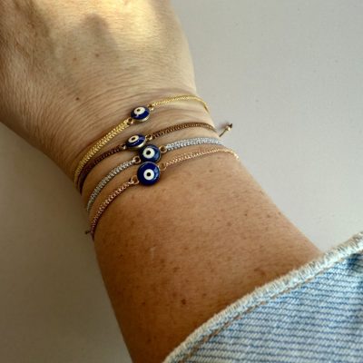 Bracelet Macramé Chocolat — Oeil Protecteur