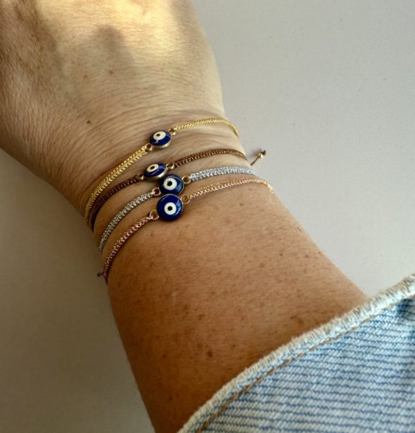 Bracelet Macramé Bronze— Oeil Protecteur – Image 2