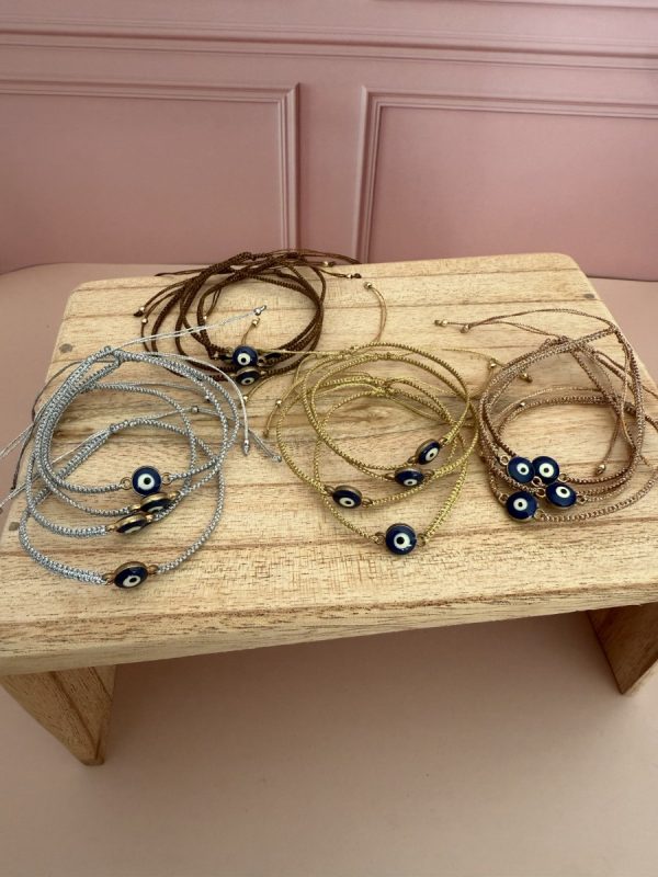 Bracelet Macramé Bronze— Oeil Protecteur – Image 3