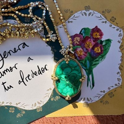 Sautoir Gloria – Malachite | Arkéologie